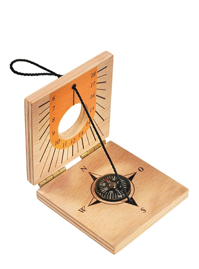 Taschen-Sonnenuhr mit Kompass
