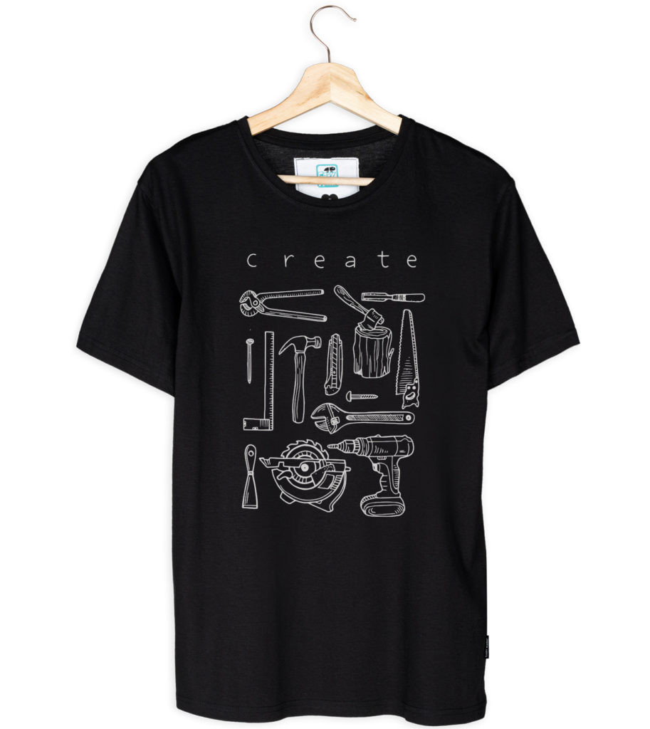 Herren Shirt „Create groß“ schwarz