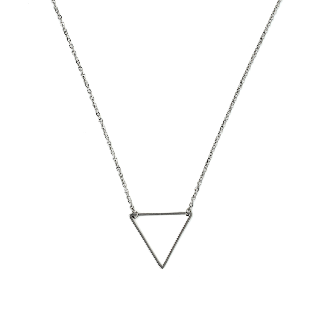 Handgefertigte Halskette aus hochwertigem Edelstahl "Dreieck"