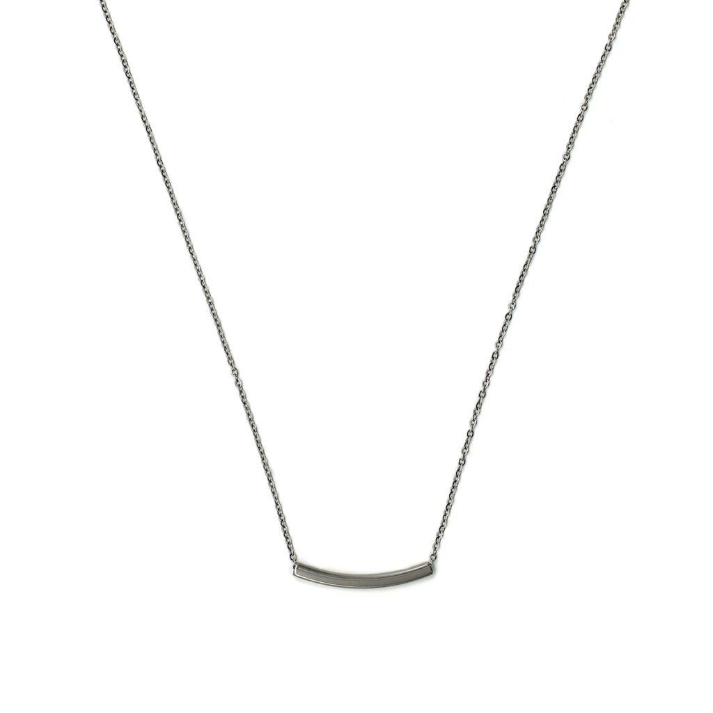 Handgefertigte Halskette aus Edelstahl "Bow"