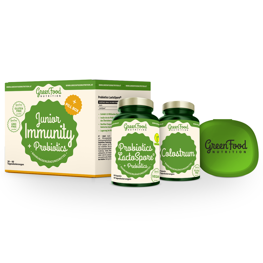 Nahrungsergänzungsmittel Junior Immunity & Probiotika + PillBox