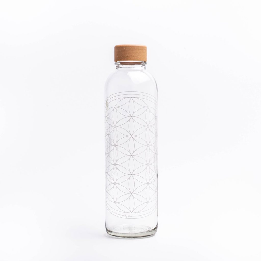 Glastrinkflasche "Flower of Life" 0,7l