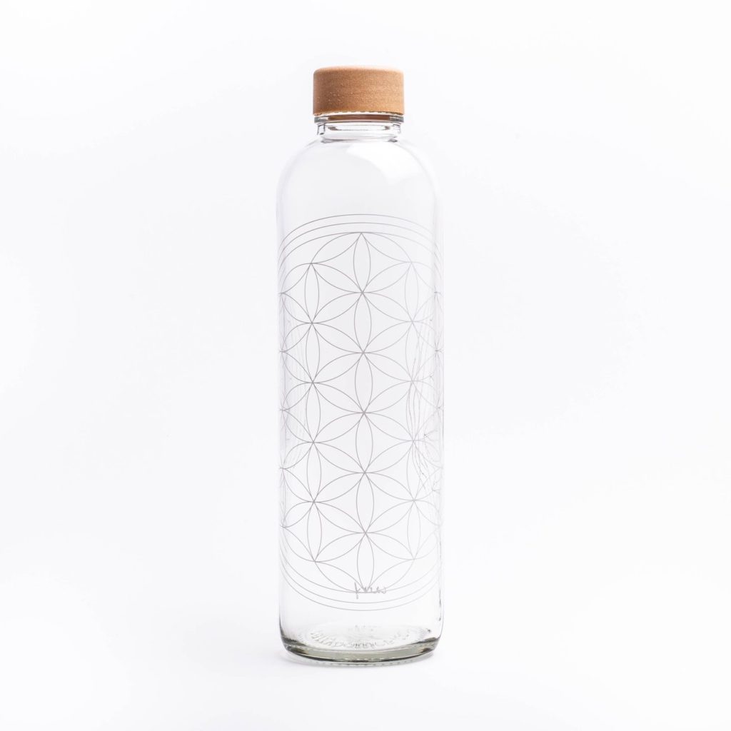 Glastrinkflasche "Flower of Life" 1l
