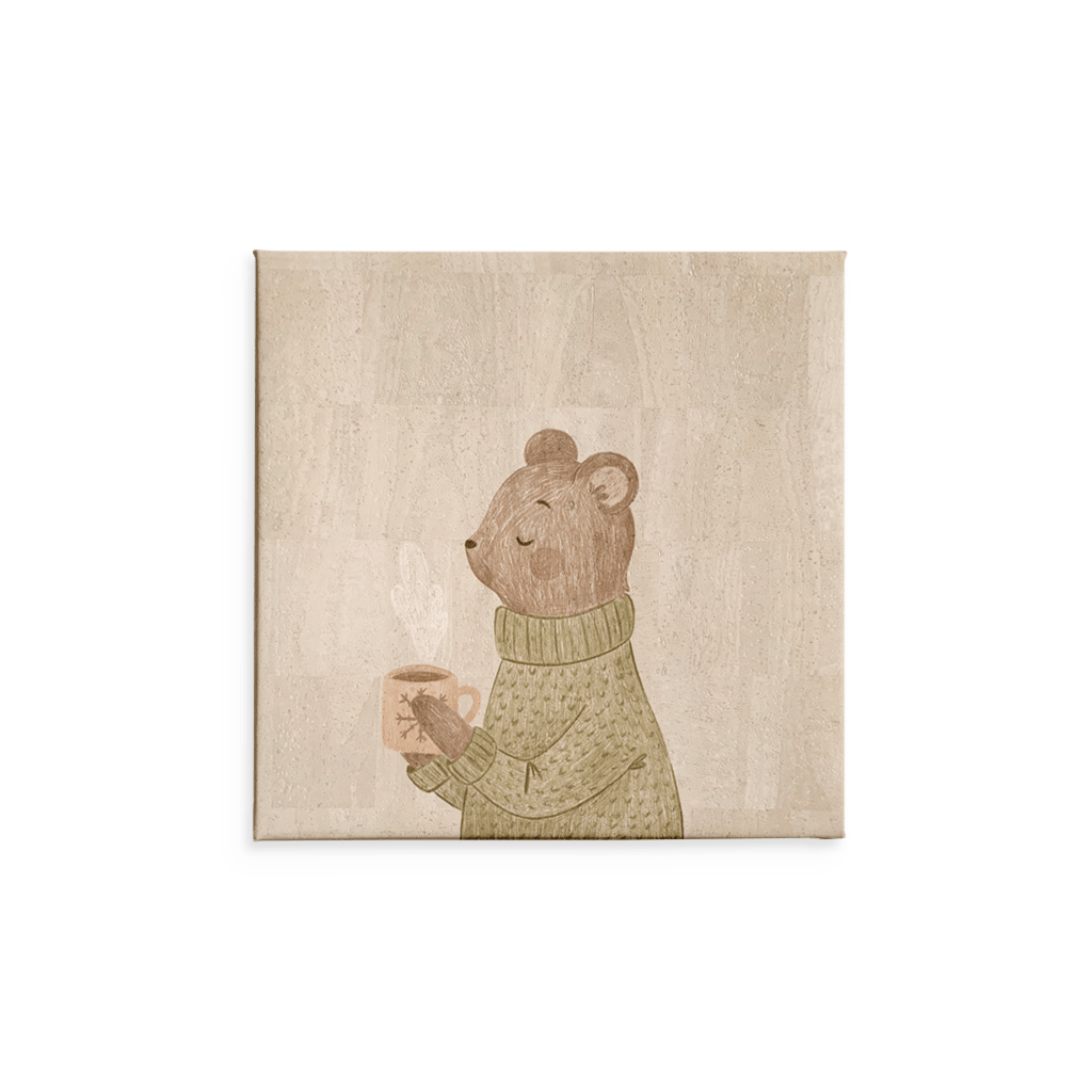Bär und sein Tee / Kunstdruck