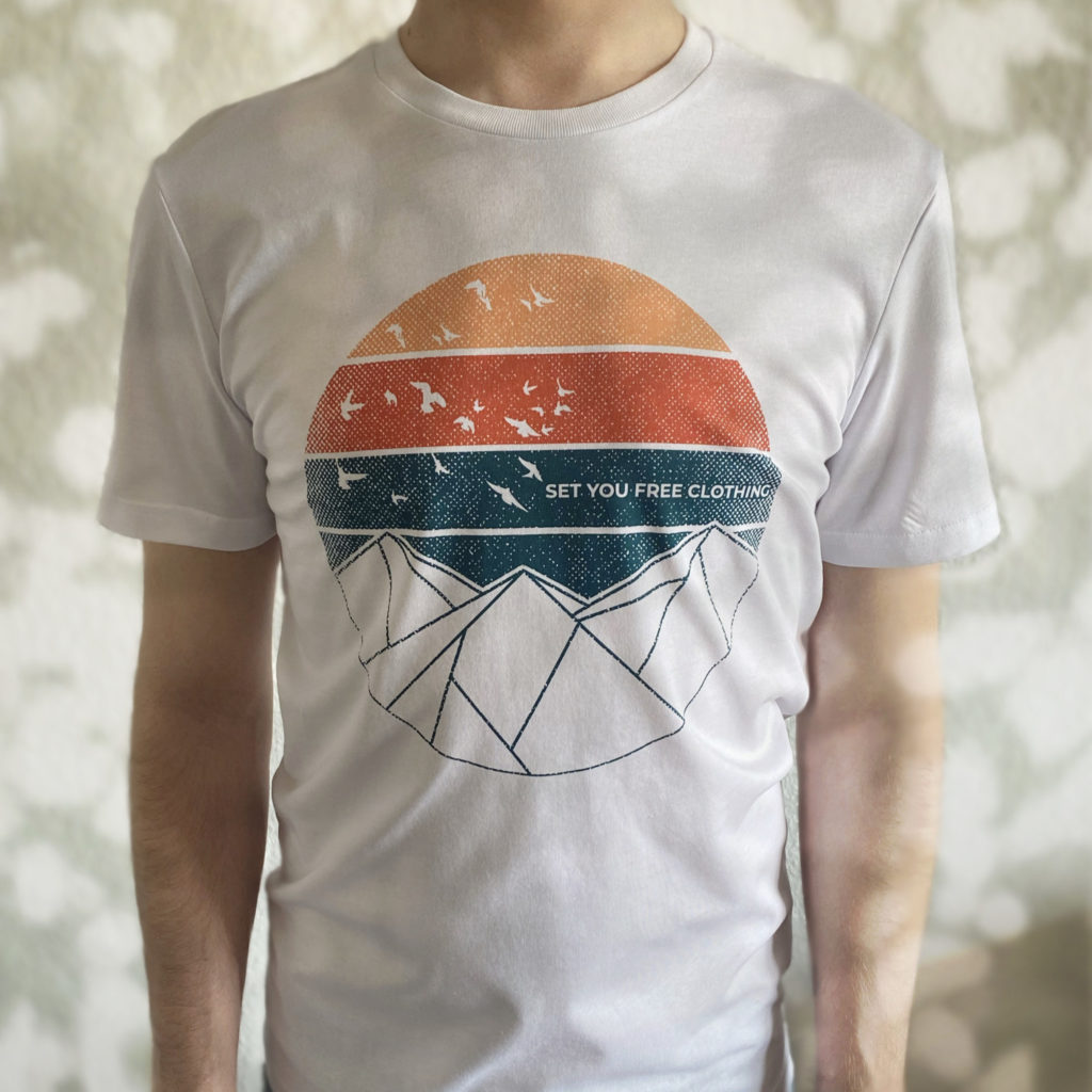Unisex T-shirt "Sunset" Weiß