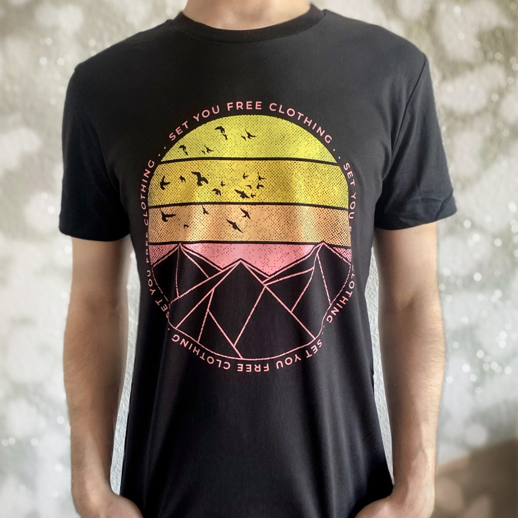 Unisex T-Shirt "Sunset" schwarz