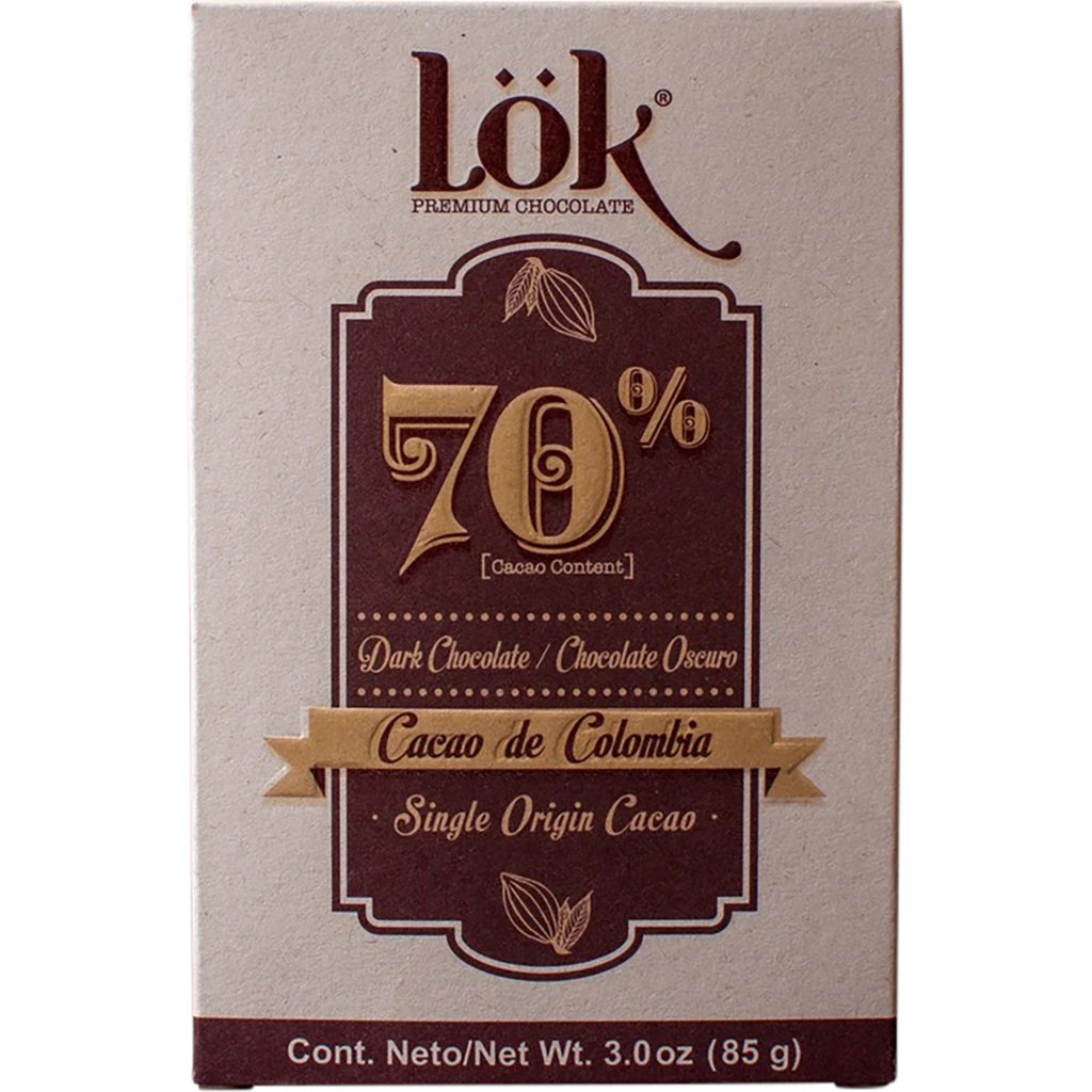 Dark Chocolate: 70% Fine Flavour Cacao 85g